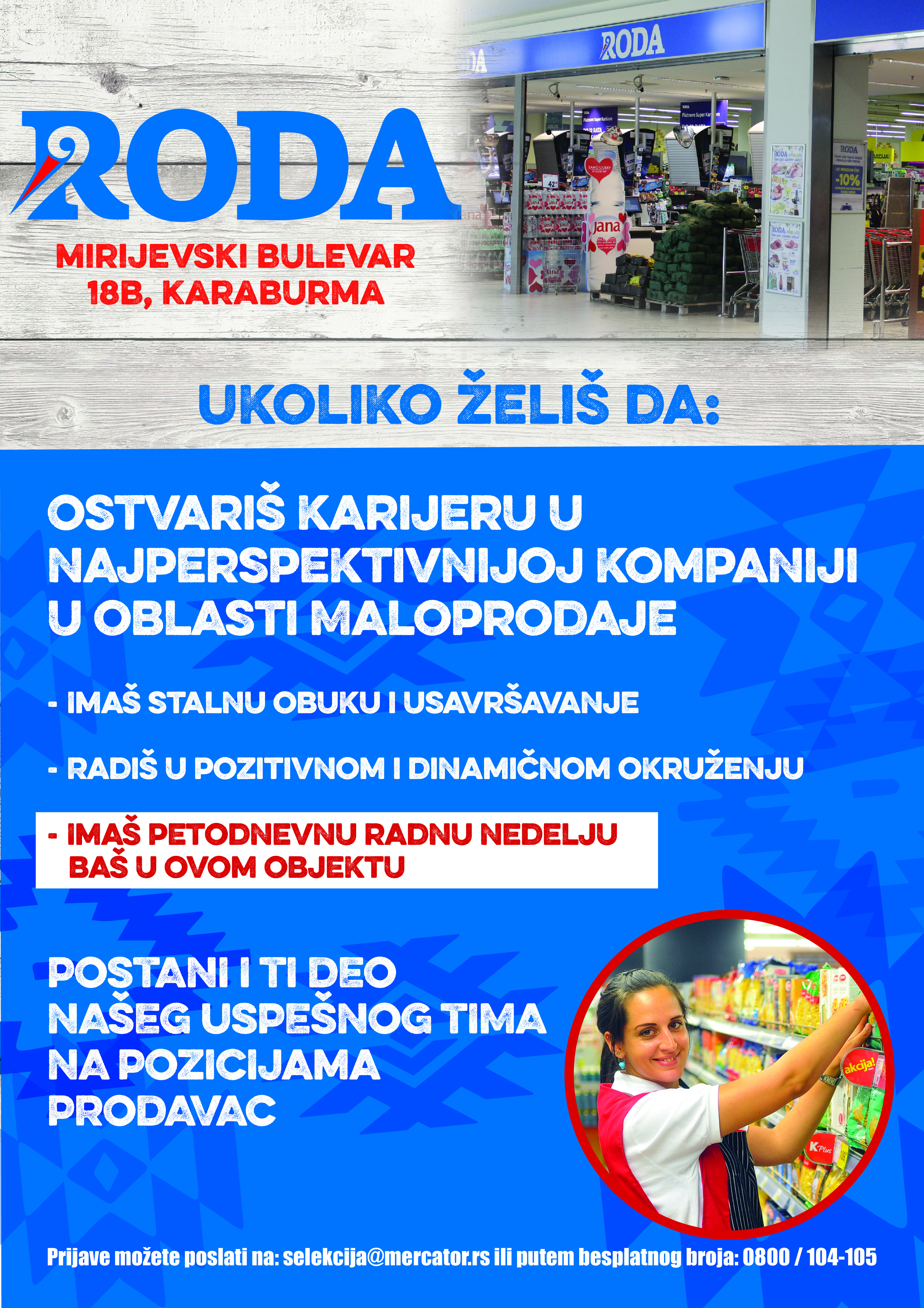 Idea D O O Zaposlenje Prodavac Roda Karaburma